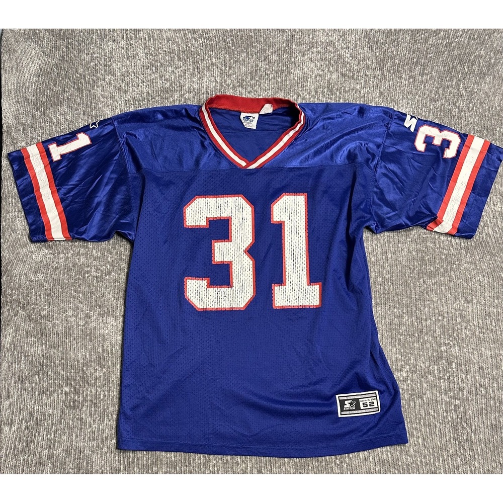 Vintage Jason Sehorn New York Giants Jersey Mens XL 52 Starter Blue #31